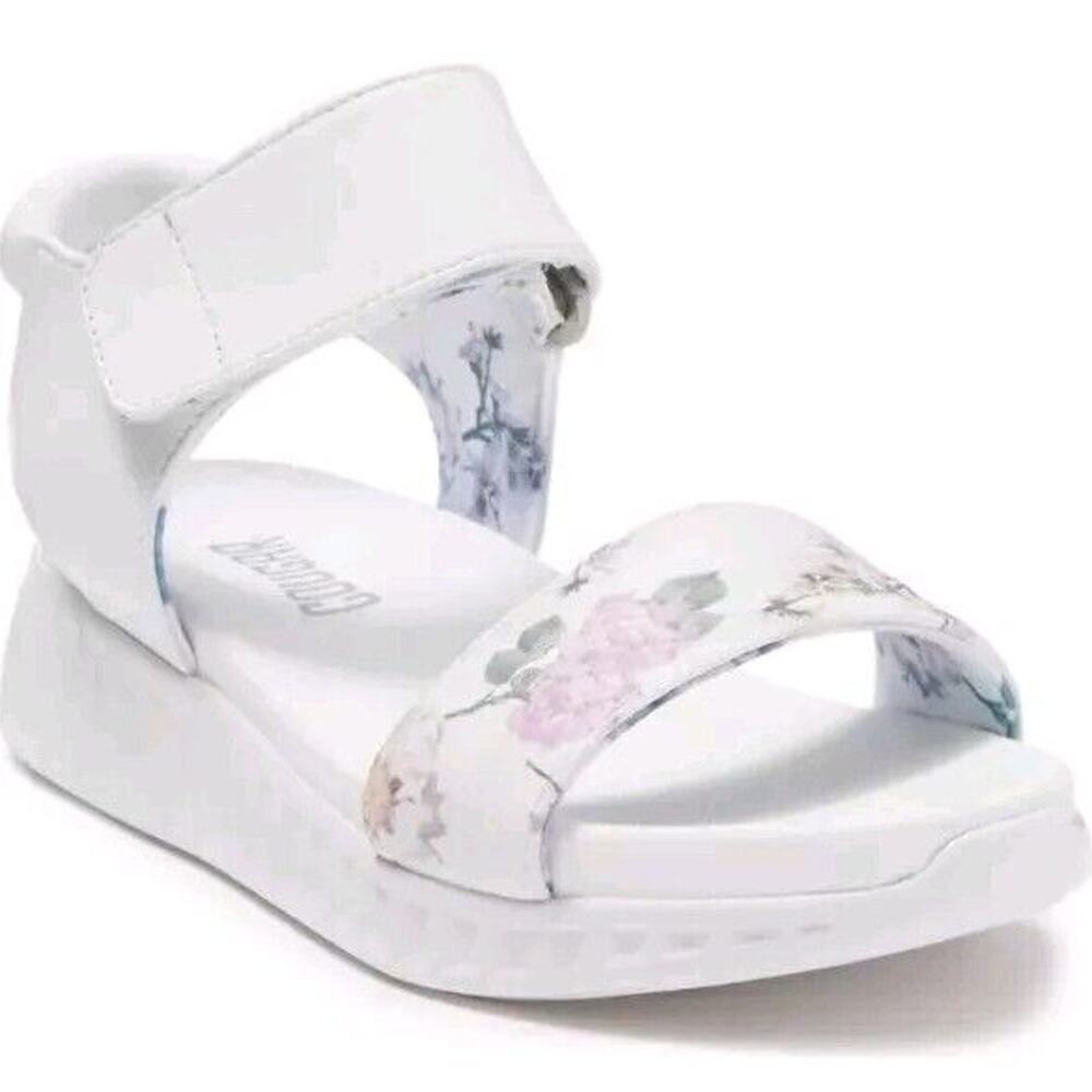 Cougar Fiesta Platform Sandals White Blossom Comfort Adjustable Strap Casual 8